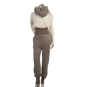 Chloé High waisted cummerbund Camel Alpaca Hair Joggers Womens Small Balletcore